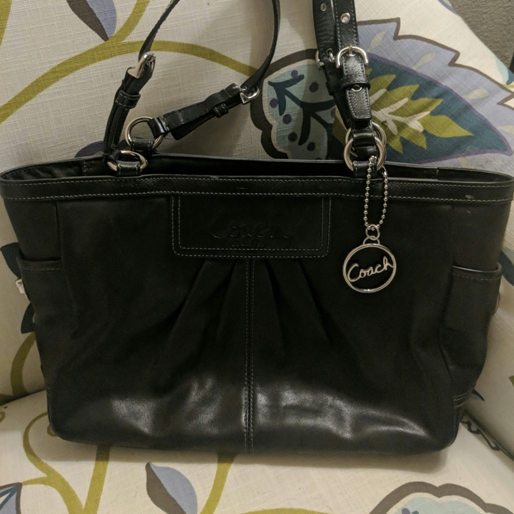 Black Leather Coach Purse